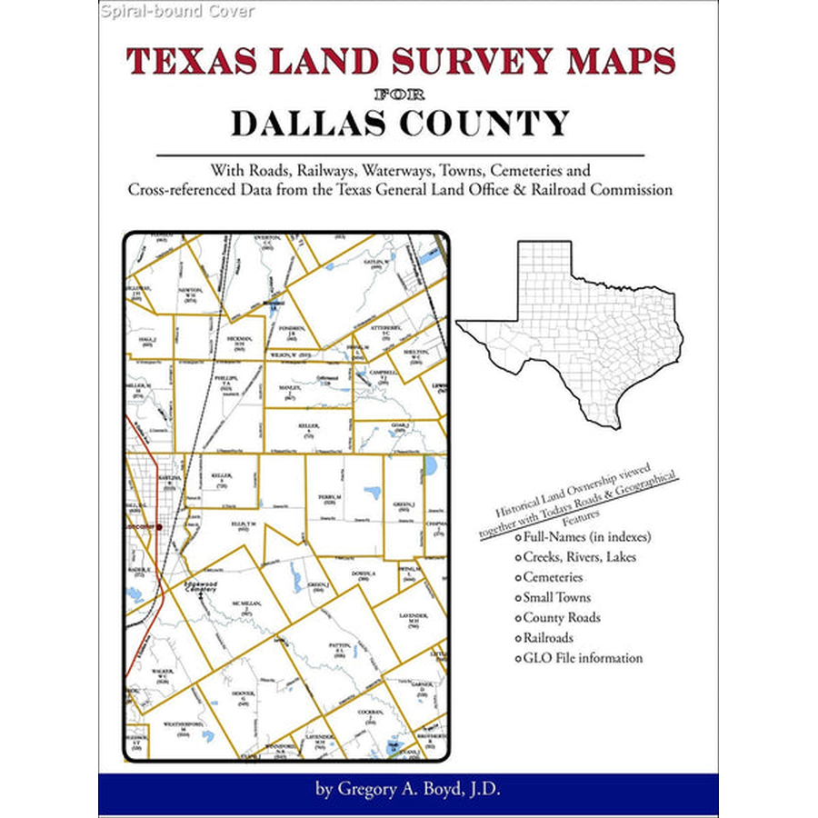 Texas Land Survey Maps for Dallas County (Spiral book cover)