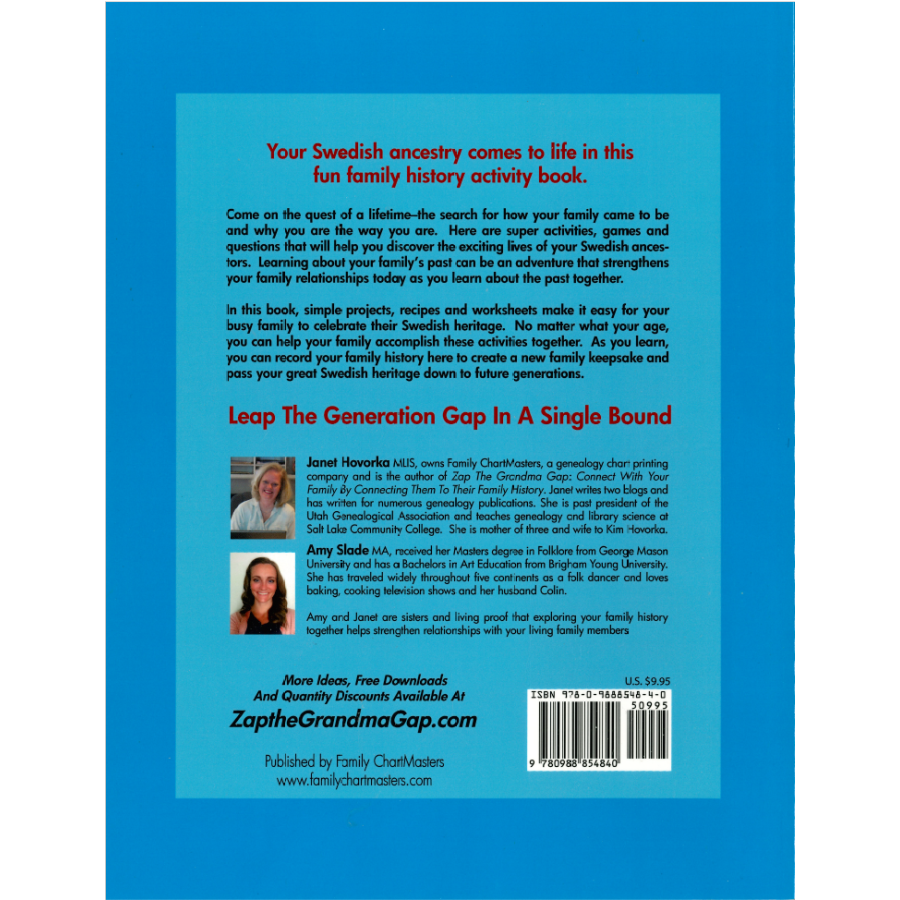 My Swedish Ancestor Activity Book back cover