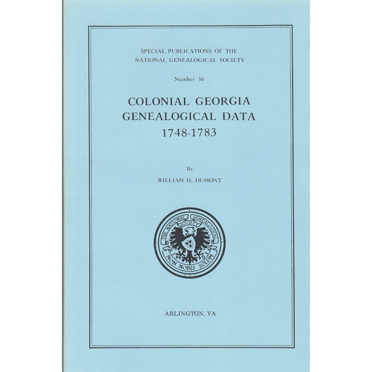 Colonial Georgia Genealogical Data, 1748-1783