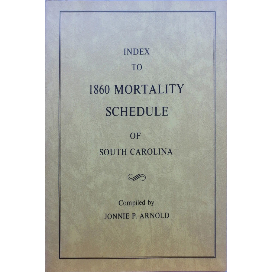 Index to 1860 Mortality Schedule of South Carolina