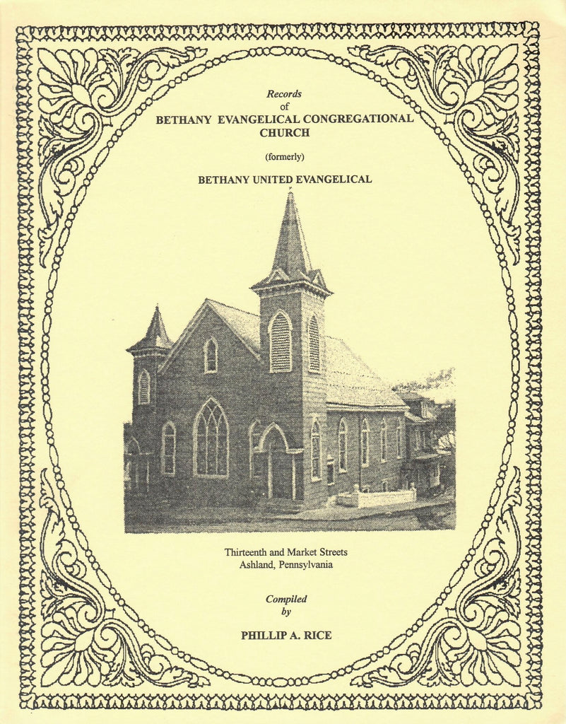 Records of Bethany Evangelical Congregational Church, (formerly) Bethany United Evangelical Church