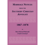 Marriage Notices from the Southern Christian Advocate, 1867-1878