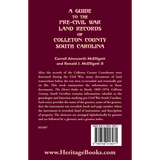 A Guide to the Pre-Civil War Land Records of Colleton County, South Carolina