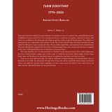 Farm Directory, 1774-2024, Harford County, Maryland