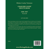 Bledsoe County, Tennessee Chancery Court Minute Book, 1836-1847, Volume II