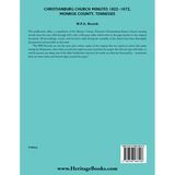 Christianburg Church Minutes, Monroe County, Tennessee, 1828-1872