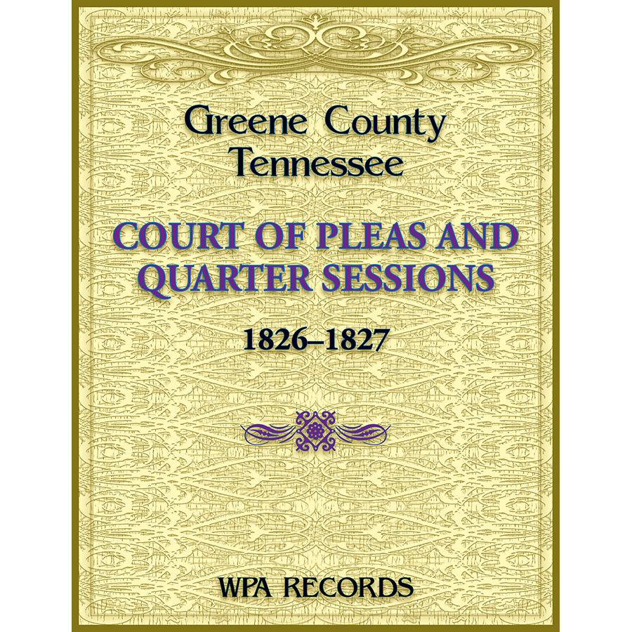 Greene County, Tennessee Court of Pleas, 1826-1827