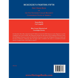 McKenzie's Fighting Fifth, Volume 1: First Order Book of the Fifth Tennessee Cavalry Regiment, Confederate States of America back cover