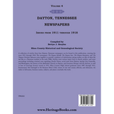 Newspapers of Rhea County, Tennessee: Volume 4, Dayton, 1911 through 1918 back cover