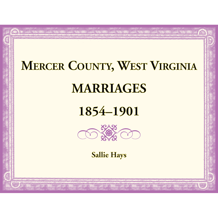 placeholder image for Mercer County, West Virginia Marriages, 1854-1901