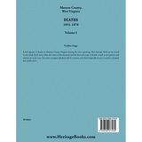 Monroe County, West Virginia Deaths, Volume 1, 1853-1870