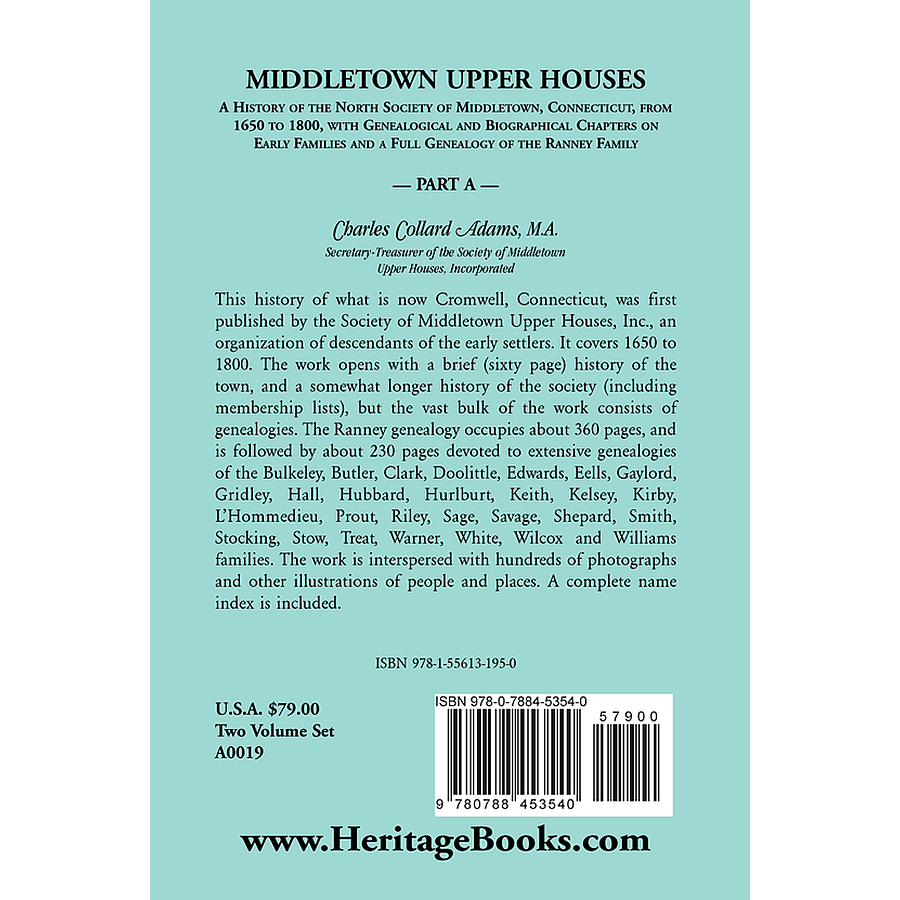 back cover of Middletown Upper Houses vol. 1