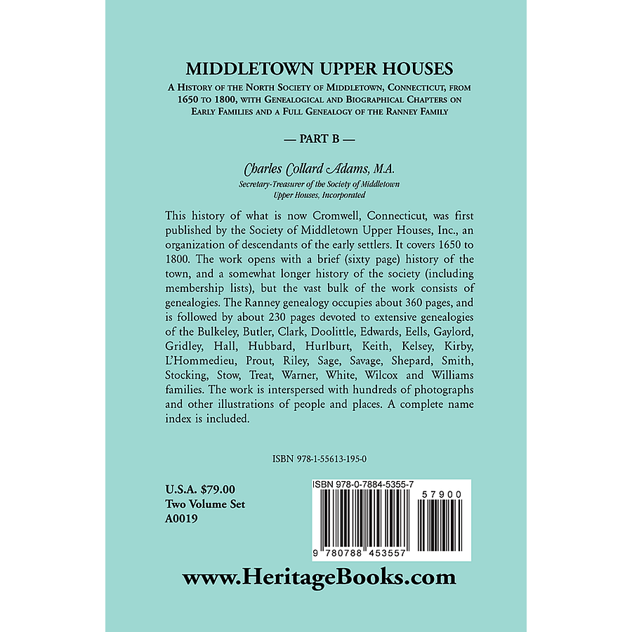 Middletown Upper Houses vol. 2 back cover