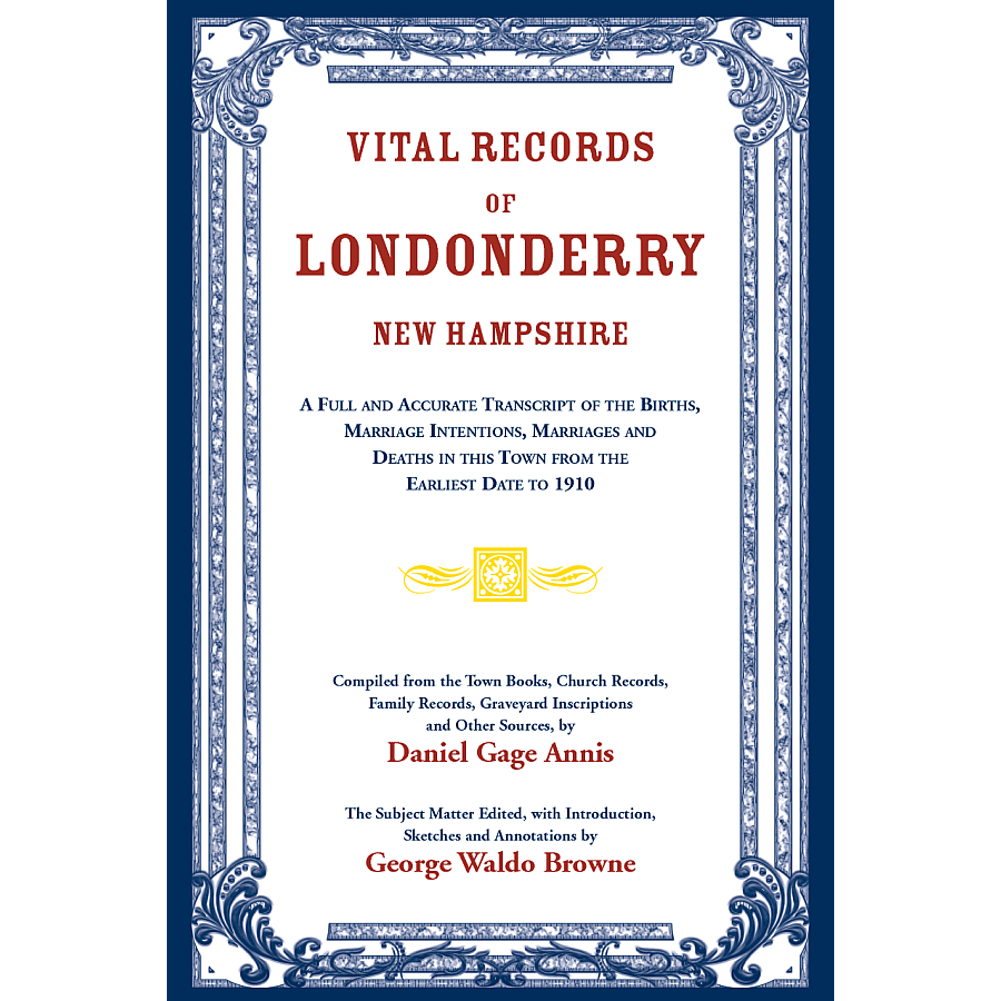 Vital Records of Londonderry, New Hampshire