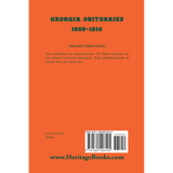 Georgia Obituaries, 1905-1910 back cover