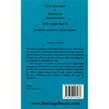 Vital Records of Rehoboth, 1642-1896 (Massachusetts): Marriages, Intentions, Births, Deaths, Part II back cover