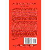 Western North Carolina: A History, 1730-1913 back cover