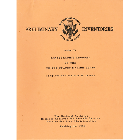 Preliminary Inventories No. 73, Cartographic Records of the United States Marine Corps, Record Group 127