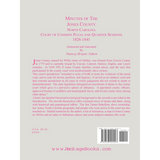 Minutes of the Jones County, North Carolina, Court of Common Pleas and Quarter Sessions, 1826-1841 back cover