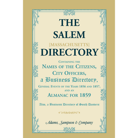 The Salem [Massachusetts] Directory