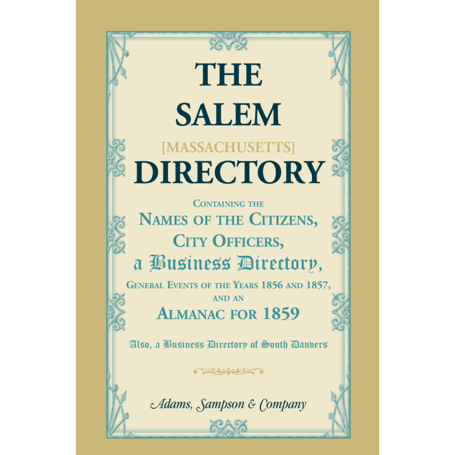 The Salem [Massachusetts] Directory