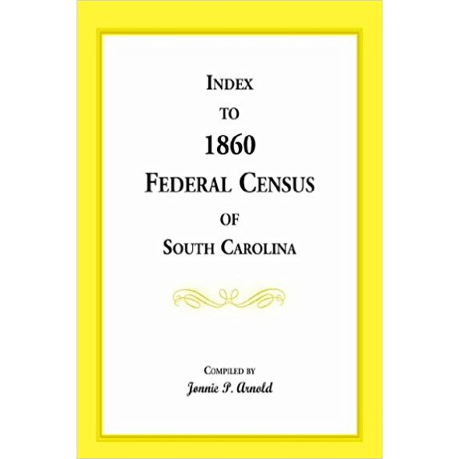 Index to 1860 Federal Census of South Carolina