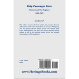 Ship Passenger Lists, National and New England, 1600-1825 back cover