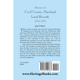 Abstracts of Cecil County, Maryland Land Records, 1734-1753 back cover