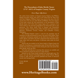 The Descendants of John Meridy Turner (1747-1815) of Fauquier County, Virginia back cover
