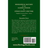 Biographical Sketches of the Leading Citizens of Otsego County, New York vol. 1 back cover