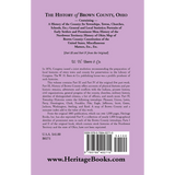 History of Brown County, Ohio: County and Township Histories [Parts III and IV from the original] back cover
