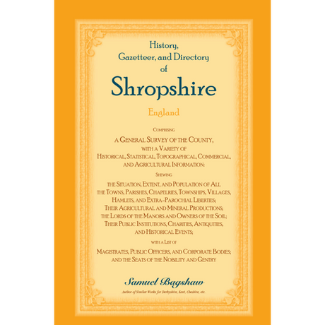 History, Gazetteer, and Directory of Shropshire, England
