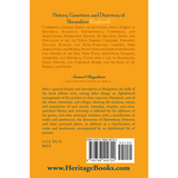 History, Gazetteer, and Directory of Shropshire, England back cover