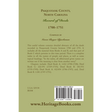 Pasquotank County, North Carolina Record of Deeds, 1700-1751 back cover