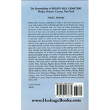 The Personalities of Melvin Hill Cemetery, Phelps, Ontario County, New York back cover