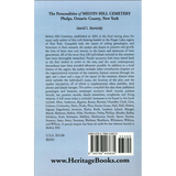 The Personalities of Melvin Hill Cemetery, Phelps, Ontario County, New York back cover