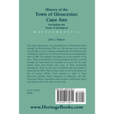 History of the Town of Gloucester, Cape Ann, including the Town of Rockport [Massachusetts] back cover