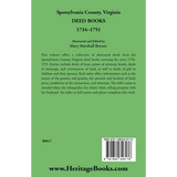 Spotsylvania County, Virginia Deed Books, 1734-1751 back cover