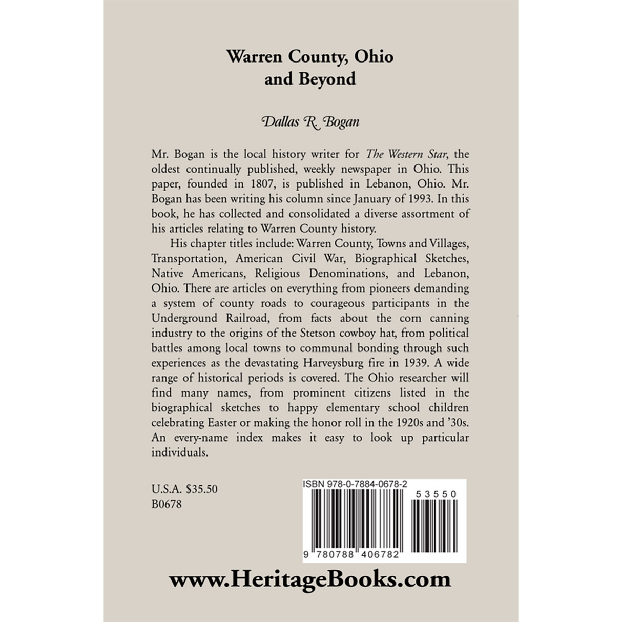 Warren County, Ohio and Beyond back cover