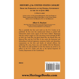 History of the United States Cavalry, From the Formation of the Federal Government to the 1st of June 1863 back cover