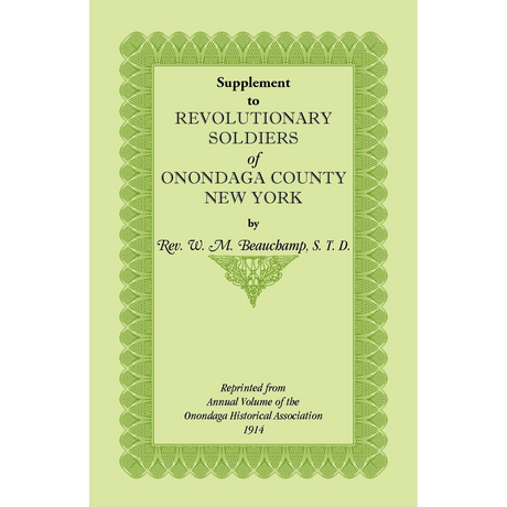 Supplement to Revolutionary Soldiers of Onondaga County, New York