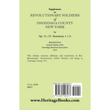 Supplement to Revolutionary Soldiers of Onondaga County, New York back cover