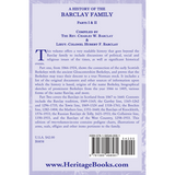 A History of the Barclay Family, Parts 1 and 2 back cover