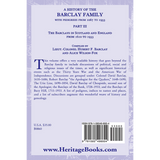 A History of the Barclay Family, with Pedigrees from 1067 to 1933, Part 3: The Barclays in Scotland and England from 1610 to 1933 back cover