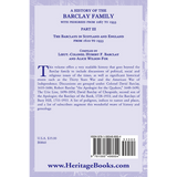 A History of the Barclay Family, with Pedigrees from 1067 to 1933, Part 3: The Barclays in Scotland and England from 1610 to 1933 back cover
