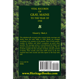 Vital Records of Gray, Maine to the Year of 1930 back cover