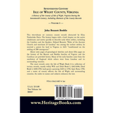 Seventeenth Century Isle of Wight County, Virginia, Volume I back cover