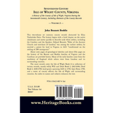 Seventeenth Century Isle of Wight County, Virginia, Volume II back cover
