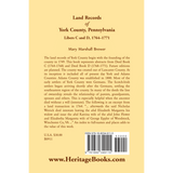 Land Records of York County, Pennsylvania, Libers C and D, 1764-1771 back cover