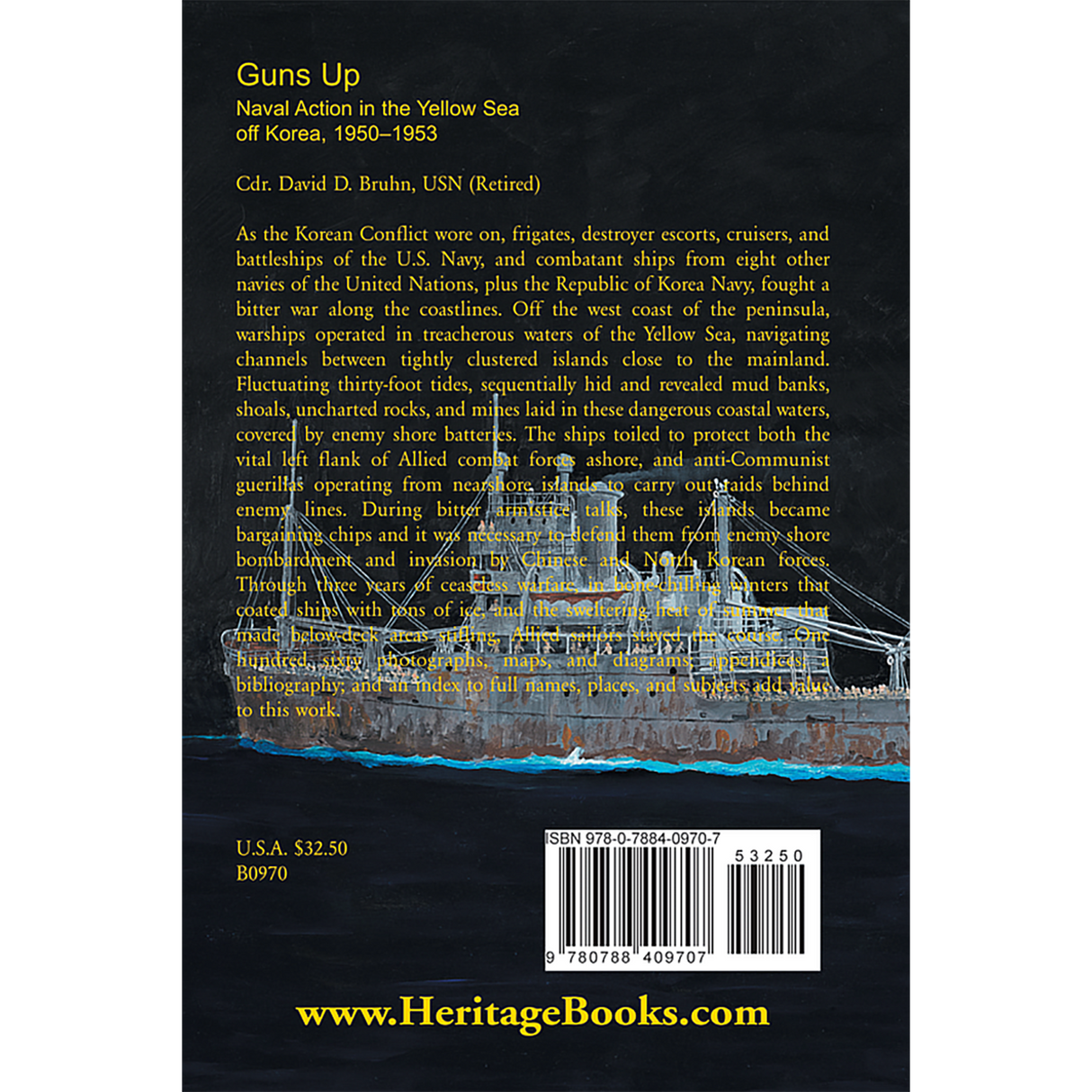Guns Up, Naval Action in the Yellow Sea off Korea, 1950-1953 back cover